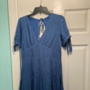 Planet Gold Blue Dress XL